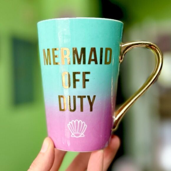 Other - Nautical Coastal Mermaid Seashell Purple Teal Kitchen Dining Ceramic Mug